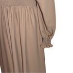 Khaki Boho Festival Maxi Dress Square Neck Ruffle Hem Size Large Tan Photo 8