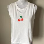 KULE Womens Mon Cherry Tank Shirt Top White Sleeveless Casual Size Medium Photo 1