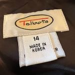 Talbots Vintage Skirt Animal Print Splash Black Brown Tan Silk Linen Blend Sz 14 Photo 1