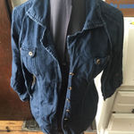 CAbi drawstring denim lightweight utility minimalist jacket Photo 0