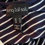 NWT Long Tall Sally Striped Navy and White Stretch Jersey Knit Dress Photo 12