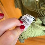 Cut Loose Striped Button Front Tunic Top Lime Green Black Women Size L Size L Photo 3