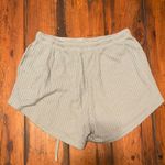 Ekouaer Women’s Seafoam Green Waffle Knit Pajama/Lounge Set, Size S Gray Photo 6