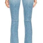 Mother Superior High Waisted Rascal Zip Step Fray Jeans in Misbeliever Size 26 Blue Photo 1