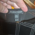 Eileen Fisher Black Plaid Burnout Checker Poncho Silk Blend OS Beautiful! Photo 7