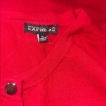 EXPRESS NWOT True Red Super Soft Gold Button Cardigan XL Button Cuff Stretch Photo 5