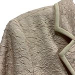 Adrianna Papell  Cream Pearl Embellished Floral Textured Tie Belted Jacket Size 8 Photo 6