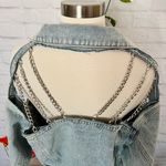 Boutique Chain Back Denim Jacket Photo 3