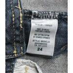 Guess Womens Gold Rhinestone Bling Logo Pocket Skinny Jeans with Stretch Size 24 Photo 8