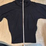 August Silk  black mock neck sweater size large Photo 4