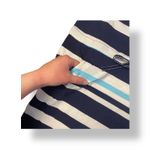 Beach By Exist NWT Blue Striped Anchor Embroidered Shirt Mini Dress Size L Photo 4