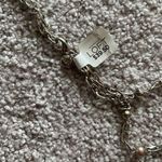 Loft NWT  Double Strand Necklace Silver and Pearl Photo 2