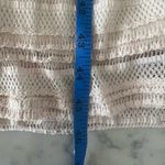 New NSR Beige Nordstrom Crochet Midi Dress Small Long Sleeve BOHO Lined Photo 2