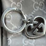 Gucci  Silver Interlocking Heart Keyring Photo 3