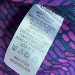 Chadwick's Blouse Artsy Violet Purple Geometric Satin Stretch Women's 10 Medium Photo 5