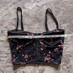 G by Guess G Cherry Blossom Corset Front Clasp Crop Tank Top Vintage Women’s Sz S EUC Photo 5