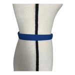 Vintage Fabric And Leather Fishing Theme Belt Size S Blue Photo 2