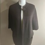 Coldwater Creek  metallic brown cardigan one button cape XL Photo 1