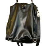Moda Luxe  Convertible Black Leather Backpack Photo 0
