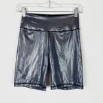 Victoria's Secret Victoria Sport Metallic Silver Bike Shorts Photo 1