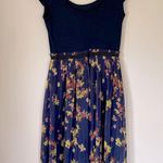 Xhilaration Xhiliration dress size medium pleated floral print high low hem scoop neck Photo 1