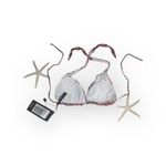 new Vix ⁂ Beach Bikini Triangle Halter Top ⁂ Pink Tropical Floral Print ⁂ Large Photo 8