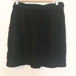 Umgee High waist Belted linen cotton blend black button skirt minimalist L new Photo 4