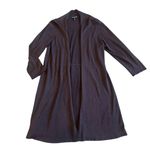 Eileen Fisher  Brown Long-Length Open Front Cardigan Sweater Silk Size Small Photo 1