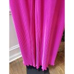 Hot Pink Pleated Lounge Set Button Top Wide Leg Pants 2 Photo 9