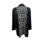 Misook  Black-Multi Abstract Pattern Mid-Length Knit Blazer Jacket Plus Size 0X‎ Photo 6