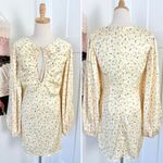 Sabo Skirt Luxe Xandria Silky Ditsy Floral Mini Dress Yellow Sz M NWT Photo 5