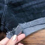 Abercrombie & Fitch A&F • Simone High Rise Short black stretch denim cutoffs rolled hem cuffed Photo 6