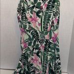 Old Navy  GREEN AND PINK FLORAL SUN DRESS SMOCKED BACK ADJUSTABLE STRAPS SIZE MED Photo 0