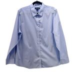 Lands' End  Womens Button Up Size 18P No Iron Supima Business Work Career Office Photo 0
