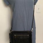 Rebecca Minkoff Crossbody Bag 'Avery' w/ Chain-Link/ Leather Strap Black Suede Photo 1