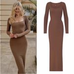 SKIMS  Soft Lounge Long Sleeve Maxi Dress Brown Sz S Photo 2