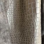 Studio Works Reptile Embossed Jacket with Full Zipper. Charcoal Gray/Black Color Photo 4