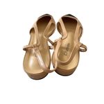 C PARAVALO Beige Black Captoe Slingback Flats Size 40 / US 10 Photo 6