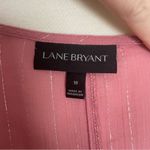 Lane Bryant Top Tunic Faux Wrap Flutter Sleeve Shimmery Metallic Pink Gold Photo 11