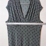 London Times  Plus Size Blue and Brown Print Dress Size 22W Wedding Guest Dress Photo 4