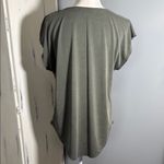 Green Envelope Army Green Sleek Functional Zipper Blouse Size L Photo 3