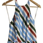 Anthropologie Maeve Multicolor Striped Sleeveless Halter A-Line Midi Dress M Photo 3