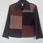 Briggs New York Briggs Colorblock faux suede full zip jacket brown size 8 Photo 3