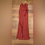 BHLDN  Anthropologie Tank Top Maxi Dress Gown Freya Satin Formal Cinnamon Fall Photo 2