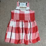 Ace & Jig  Boardwalk Dress Doublecloth‎ Cotton Rouge Red Plaid Large Photo 3