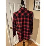 Woolrich  Red Black Plaid Flannel Wool Button Up Shirt Tagged Women’s XXL Cotton Photo 1