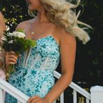 Sophia Thomas Blue Strapless Homecoming Dress Size 2 Photo 11