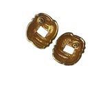 1980s Monet Gold Tone Knot Stud Earrings Women’s Designer Costume Jewelry Gold Photo 3