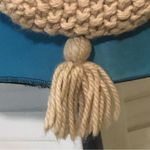 Vintage Handcrafted Wool Floral Crossbody Bag Tan Photo 5