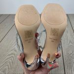 Nine West Ziggle Heeled Slide Gem Embellished Sandals 8 Clear Silver Tone $89 Photo 5